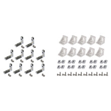 50Pcs Corner Bracket 2020 Series Profile Connector Set with 20Pcs T Slot L-Shape Interior Inside Corner Connector
