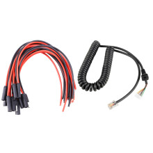 10Pcs Mobile Car Radio Power Cord Cable & 1 Pcs Car Hand Speaker Microphone Cable