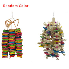 1 Pcs Toys for Large Birds Cardboard Bird Toys & 1 Pcs Bird Blocks Knots Tearing Toy