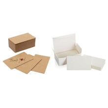 100Pcs Blank  Paper Business Cards Word Card with 100Pcs Blank White Cardboard Paper Message Card Business Cards
