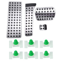 4Pcs Accelerator Brake Footrest Pad for with 50Pcs Door Trim Panel Moulding Clip for E46 E36