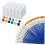100 Pieces Kids Paint Brushes Set with 50 Strips Empty Paint Strips Paint Cup 1