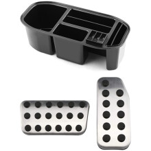 Pedals Gas Brake Clutch Pad Plate Cover with Water Cup Holder Container Tray,for CITY 13-20 Vezel HRV 15-20