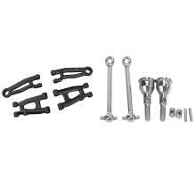 2Pcs Metal Front CVD Drive Shaft for SG 1603 SG 1604 SG1603 SG1604 1/16 RC Car Spare & 4Pcs Rear Upper & Lower Arm