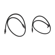 2x 50CM 3.0 III SATA3 7Pin Data Cable 6Gb/S SSD HDD Hard Disk Data Cord with Nylon Sleeved Premium Version(Black)