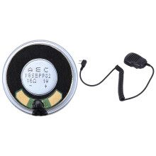 1 Pcs 36mm 16 Ohm 1W Internal Magnet Speaker & 1 Pcs 2 Pin  PTT Speaker MIC for   Walkie Talkie