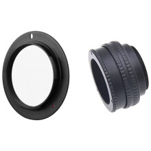 1 Pcs Super Slim Lens Adapter Ring & 1 Pcs M42 to M42 Lens Adjustable Focusing Helicoid Macro Tube Adapter