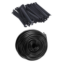 50Pcs C-Shaped Garden 4 / 7mm Drip Irrigation Pipe Bracket & 1x 50M Watering Tubing Hose Pipe 4/7mm Hose Drip