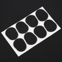 8Pcs Alto/Tenor Saxophone Sax Mouthpiece Patches Pads Cushions Black 0.8mm & 1 Set Saxophone Key Risers