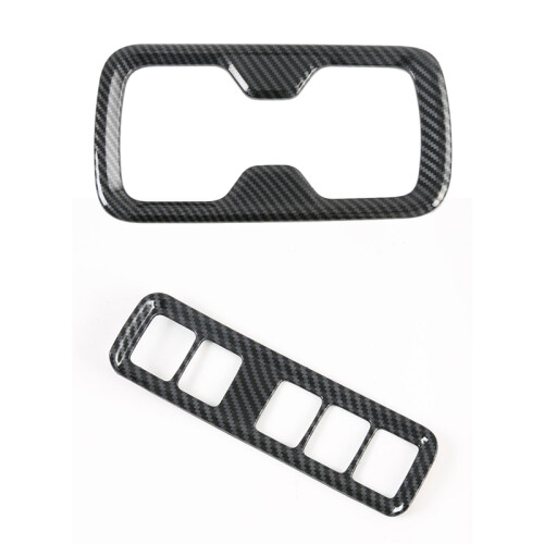 for  Navara NP300 2016-2019 Car Front Water Cup Holder Protector Frame & Car Headlight  Button Cover