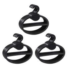 60X Schal Schal Krawattenhalter Organizer Oval Kunststoff KleiderbüGel Aufbewahrung KleiderbüGel Schwarz GrößE:13,5 Cm(LäNge)X 12,5
