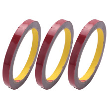 3X Strong Permanent Double Sided Super Sticky Foam Tape Roll For Vehicle Car, Red 10MMx3M
