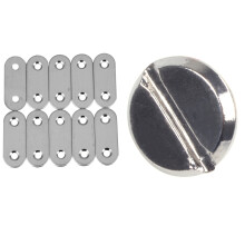 Belt 5 x 6 mm Silver Screw Binding with Flat Mending Plates Repair Fixing Joining Brackets 40X15mm