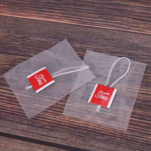 3000Pcs 5.5 X 7Cm Pyramid Tea Bag Filter Nylon Tea Bag Single String Label Transparent Empty Tea Bag