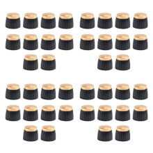 40x Guitar AMP Amplifier Knobs Push- Black+Gold Cap for  Amplifier