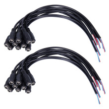 20Pcs 12V Power Plug Female Jack Plug Connector Cable 5.5X2.1mm with Cord Cable 15CM for CCTV LED Strip Light