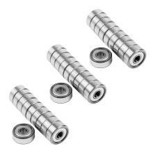 30Pcs Miniature Sealed Metal Shielded Metric Radial  Bearing Model: 604 ZZ 4X12X4MM