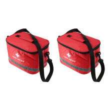 2X First Aid Kit Sports Camping Bag Home Emergency Survival Package Red Nylon Striking Symbol Crossbody Bag