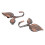 6 x Iron Leaf Shaped Curtain Tie Backs Holders Wall Hooks Home Decor, Red Bronze 7