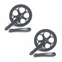 2X Klappbare Fahrradkurbelgarnitur 48T Vierkantloch 170mm CNC Kurbelgarnitur Fahrradkurbelgarnitur