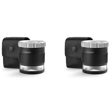 2pcs Loupe Magnifier 30X Magnifier Illuminated Adjustable  Length Desktop Magnifier with 6 Lights