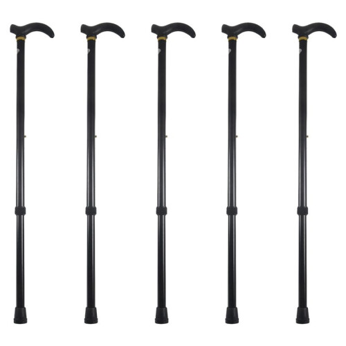 5X Aluminium Alloy Ultralight Walking Stick Adjustable Walking Cane for Elderly