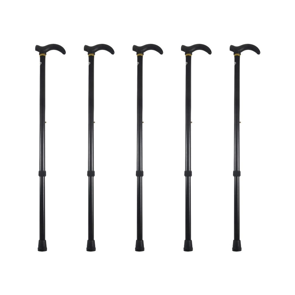 5X Aluminium Alloy Ultralight Walking Stick Adjustable Walking Cane for Elderly