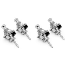 Premium Gitarrengurt Schloesser und Knoepfe Sicherheit Schnellspanner Strap Retainer System Nickel (4 Stueck)
