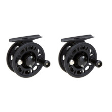 2X Carretel de Plástico para Pesca no Rio Pesca com Mosca Fluxo de Troca Esquerda / Direita Possível (Diâmetro do Carretel 42 mm)