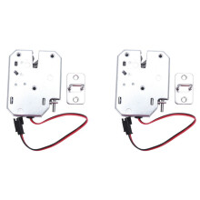 2X Electric Control Lock 12V 2A Electromagnetic Door Lock Cabinet Drawer Lockers Carbon Steel Silver Padlock