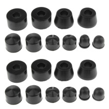 20Pcs Longboard Skateboard Bushings Conical Cylinder Bushing Pivot Cups Set Accessories for Longboard Truck Black