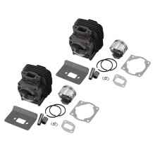 2 set 44MM 52CC Cylinder Assy 1E44F-5 44F-5 44-5 BG520 CG520 Assembly Piston Kit Ring Pin Clip Rebuild Trimmer Parts