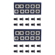 20Pcs 14mm Square Straight Carbide Cutter Insert with 10Pcs M610mm Screws