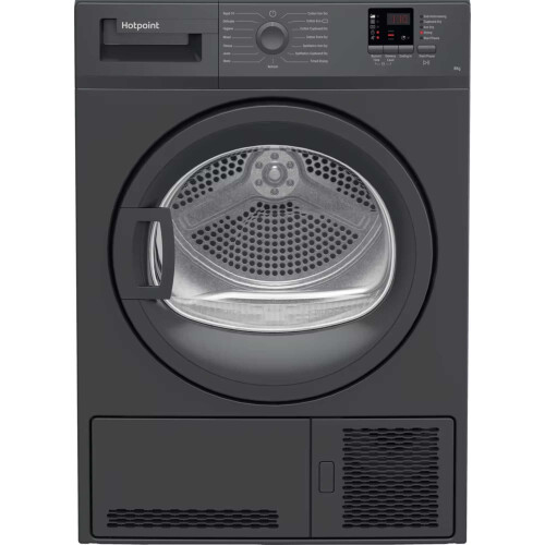 Hotpoint C HD C82 GGGD UK tumble dryer Freestanding Front-load 8 kg B Graphite
