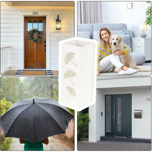 User-friendly Hollow Design, Sturdy Construction For Entryway And Home Decor, Rust-resistant Multi-purpose Metal Bucket, Elegant Decor (Quick Drying) 2