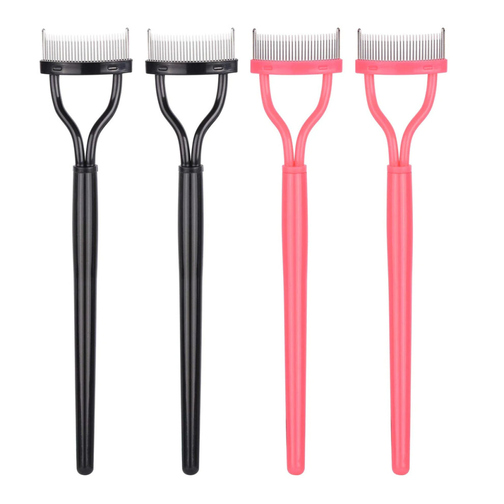 Mascara Comb Applicator For Flawless Lashes, Stainless Steel Comb With Curved Comb Design And Protective Cap Ensuring High-Quality Material And Easy