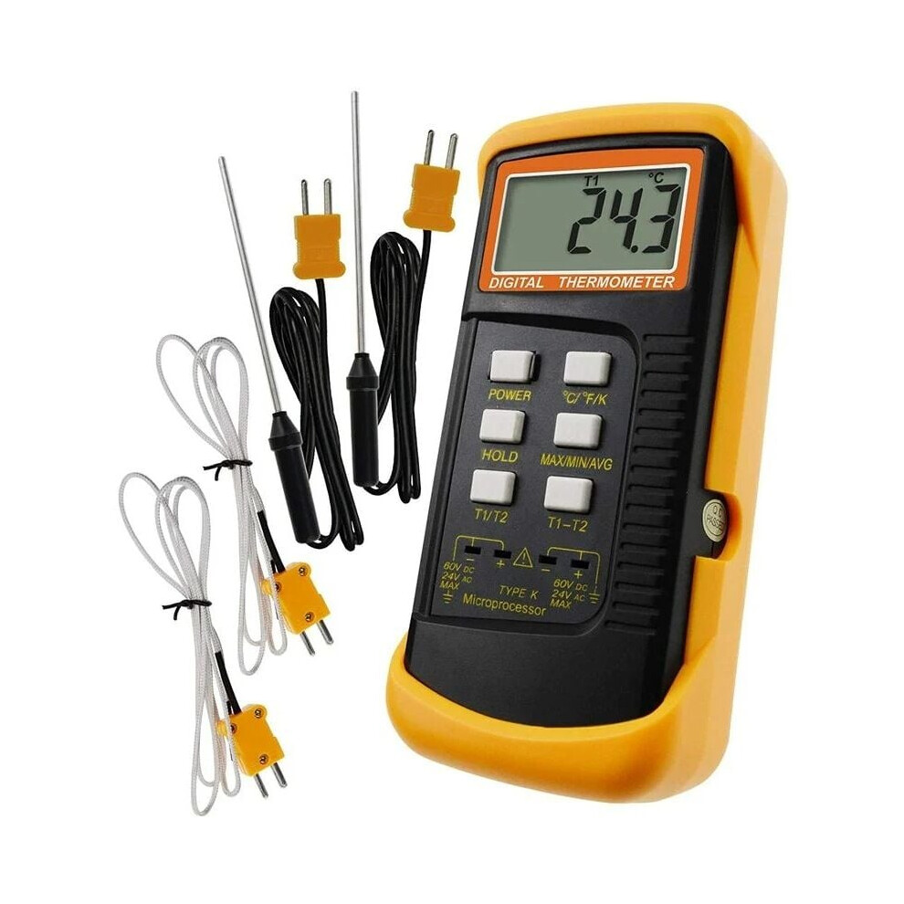 Professional Digital Thermometer, Multiple Thermocouple Types Supported for Versatile Applications, High Accuracy Measurement with Data Hold