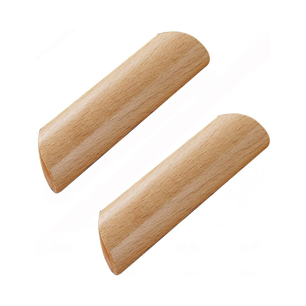 Elegant Color Longevity Solid Beech Wood Pulls, Minimalist Design For A Timeless Appeal, Smooth Finish Unfinished Hardwood Handles For Your Home 9173940336933