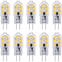 Lâmpadas LED padrão com base G4 para autocaravanas, não reguláveis, 12V, branco frio 6000K, com cobertura transparente e baixo consumo de