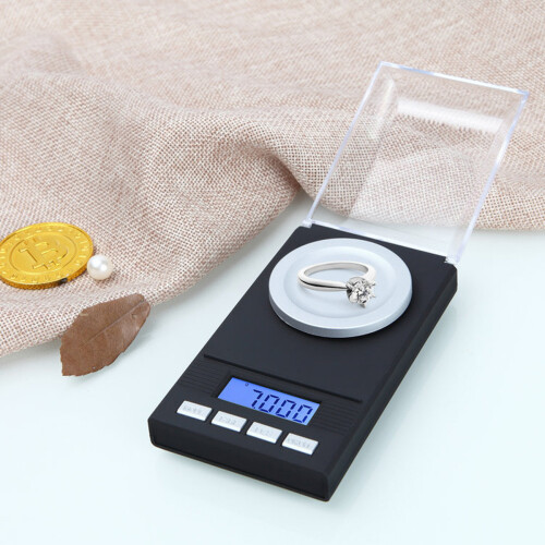 Advanced Jewelry Scale with Multiple Functions, Large Blue Backlit LCD Display, Tare Function, PCS Counting Function, Easy Calibration, Ultra 2