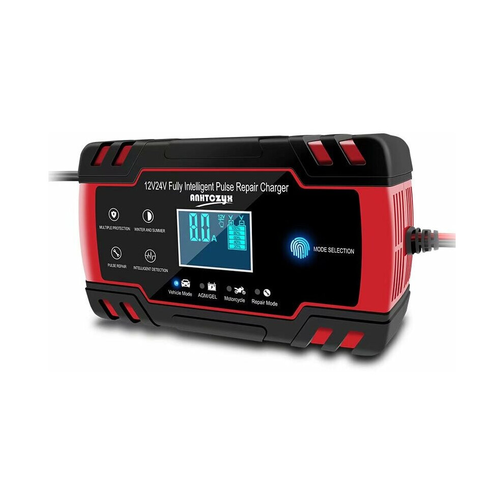 Battery Maintainer With Temperature Compensation, 8A 12V/24V Smart Charger For Cars, Trucks, Motorcycles, And Other Vehicles 9173940336940