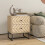 Homcom HOMCOM Bedside Table Unit Unique Zig Zag Design w/ Black Metal Handles Melamine 9