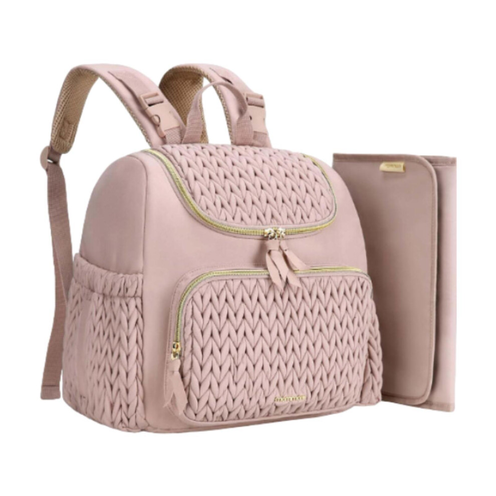 Pink (Pink) Waterproof Nappy Changing Bag Mom Dad Lightweight Baby Diaper Bag
