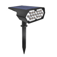 Projecteurs solaires d'extérieur réglables : lampes solaires murales et sur piquet 2 en 1 pour allées, jardins et entrées de garage.