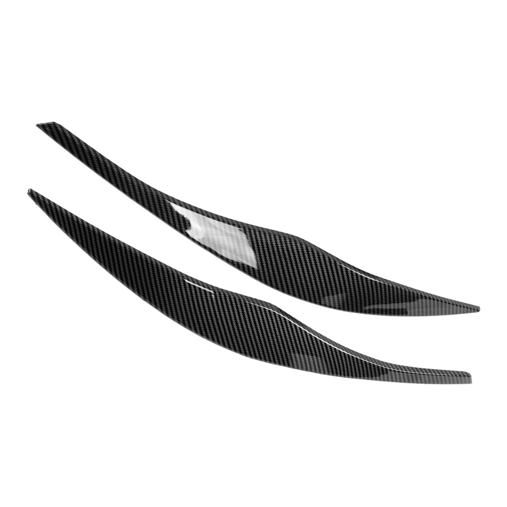 E90 E91 3 Series 2005Â2012 Carbon Fiber Look Headlight Eyebrow Covers 2Pc 8421371337472