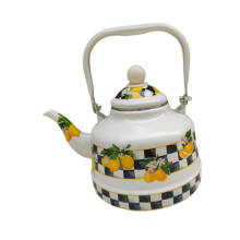 (2.5L) Heat Resistant Coffee Pot Lemon Enamel Pot With Creative Suitable For