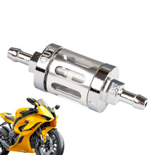 Motorcycle Oil Filter 8mm Inline for Scooter ATV Dirt Bike, Durable Alloy Build, Filtration