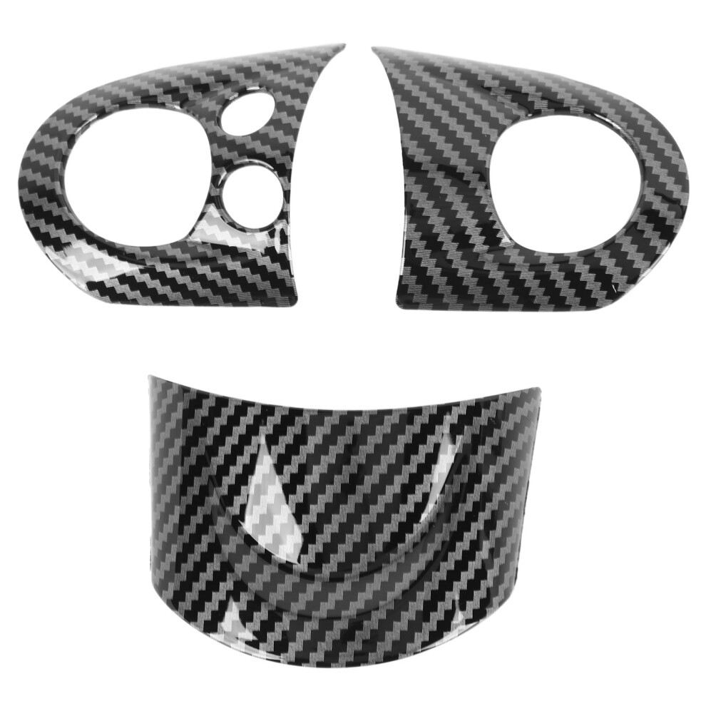3Pcs Carbon Fiber Steering Wheel Cover Fit R54 R55 R56 R60 2006-2016 8441371340371