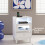 Nightstand Bedside End Table Charging Station LED 6