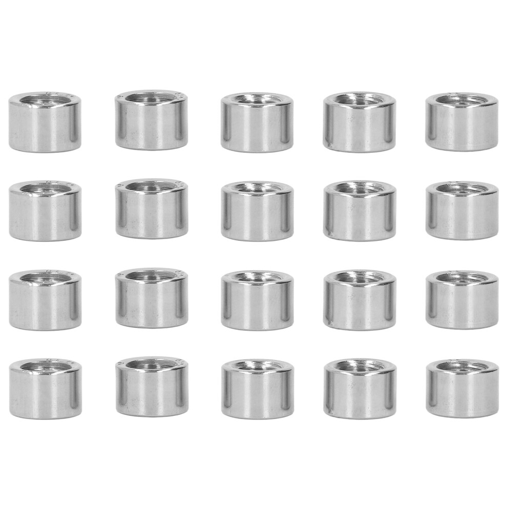 20Pcs M8 Female Thread Round Coupling Nut 304 Stainless Steel Kit 4911371341974